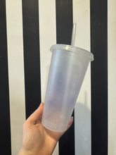 Load image into Gallery viewer, Clear Glitter Cup with Lilac No Feet
