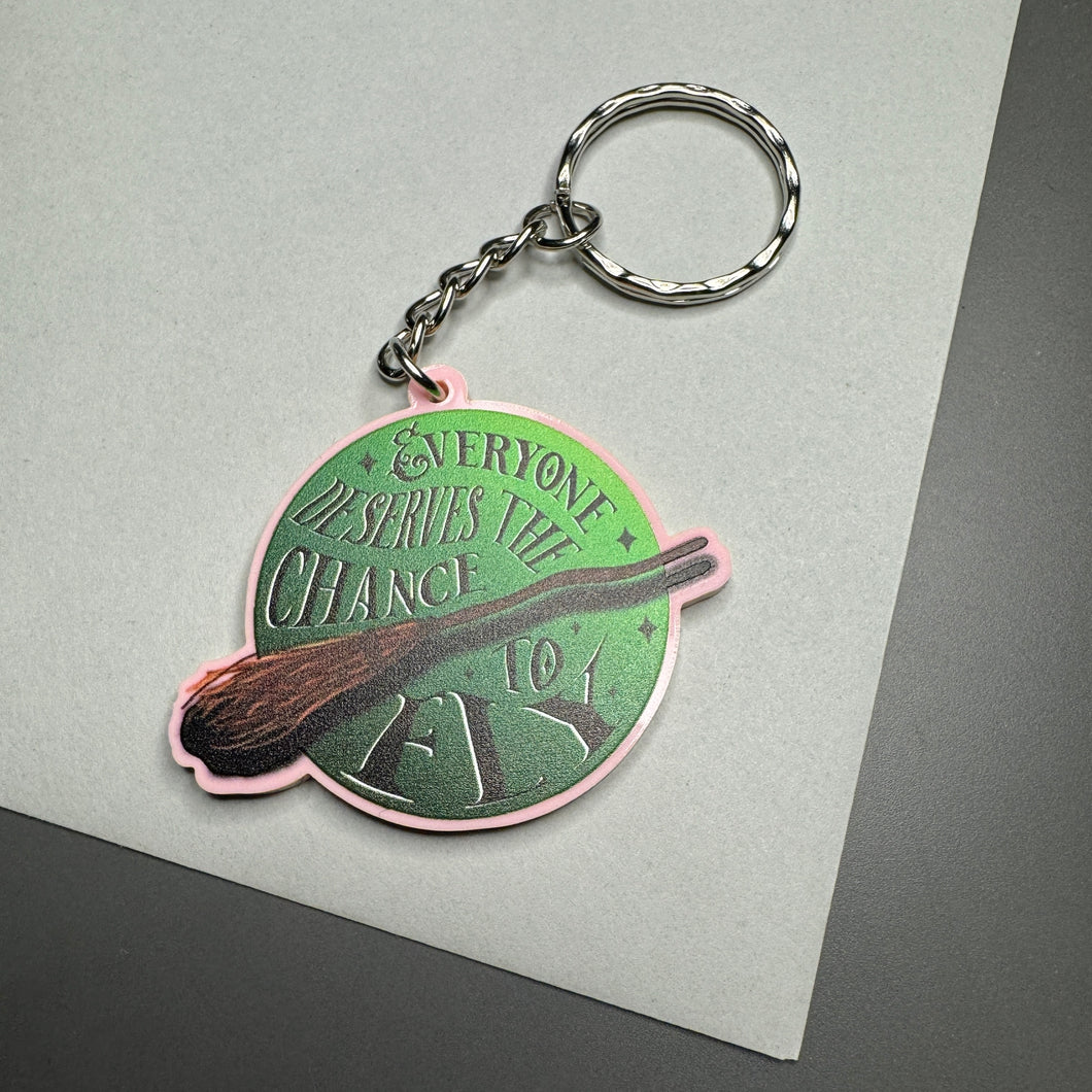 Everyone Deserves The Chance To Fly keyring