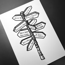 Load image into Gallery viewer, Musicals Signpost Art Print
