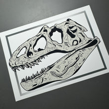 Load image into Gallery viewer, Dinosaur Skull Art Print
