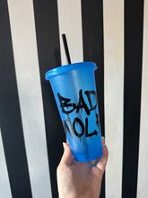Load image into Gallery viewer, Blue Glitter Cup with Black Bad Wolf
