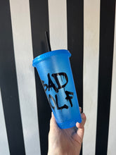 Load image into Gallery viewer, Blue Glitter Cup with Black Bad Wolf

