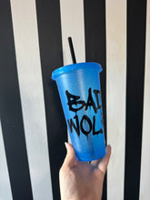 Load image into Gallery viewer, Blue Glitter Cup with Black Bad Wolf
