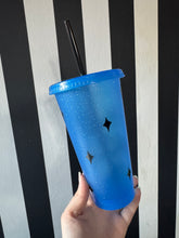 Load image into Gallery viewer, Blue Glitter Cup with Black Bad Wolf
