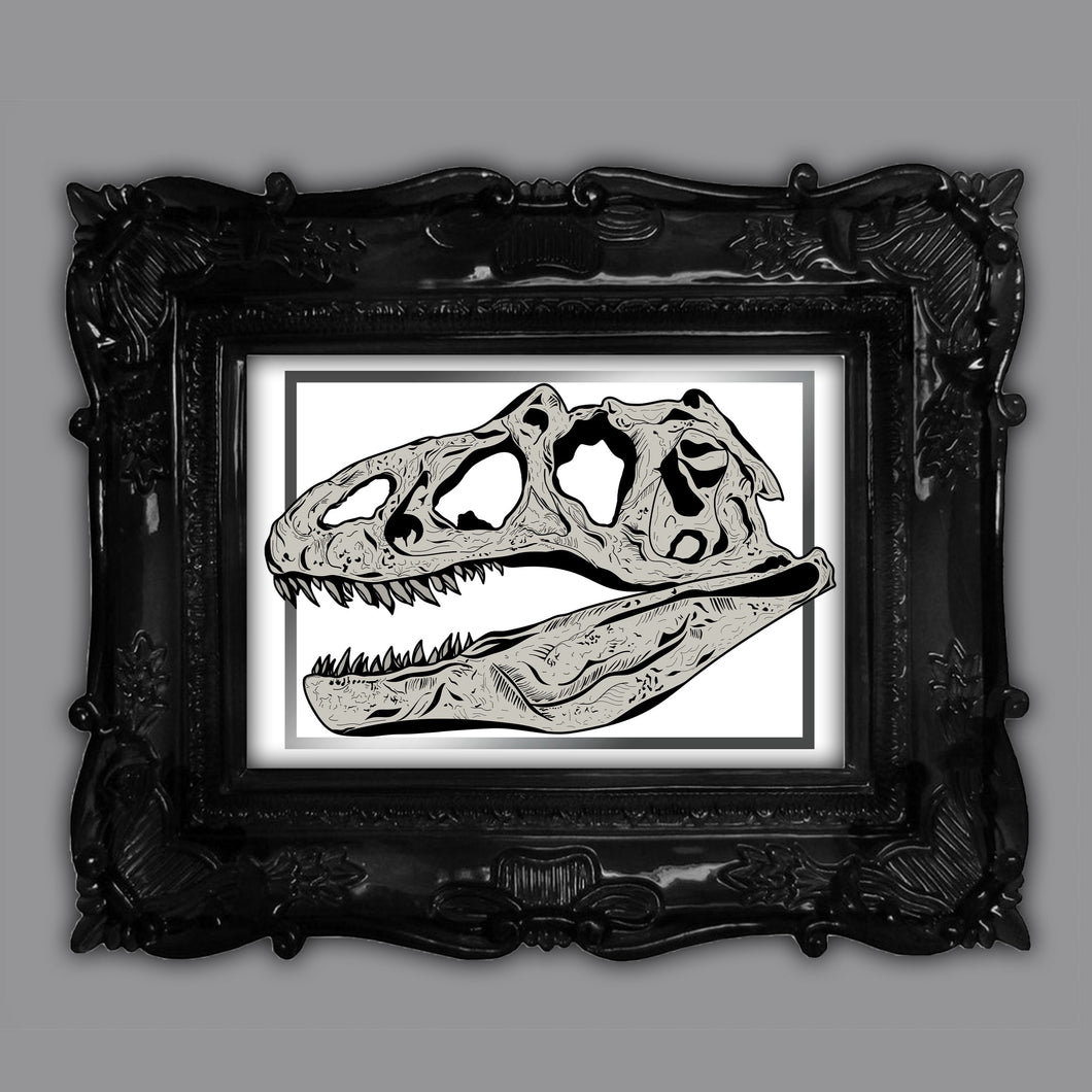 Dinosaur Skull Art Print