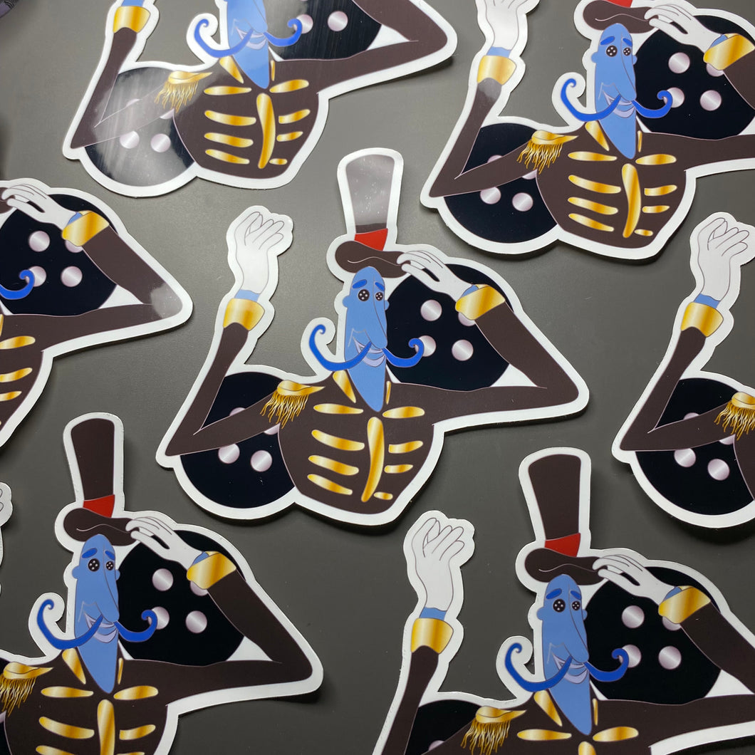 Circus Man Glossy Sticker