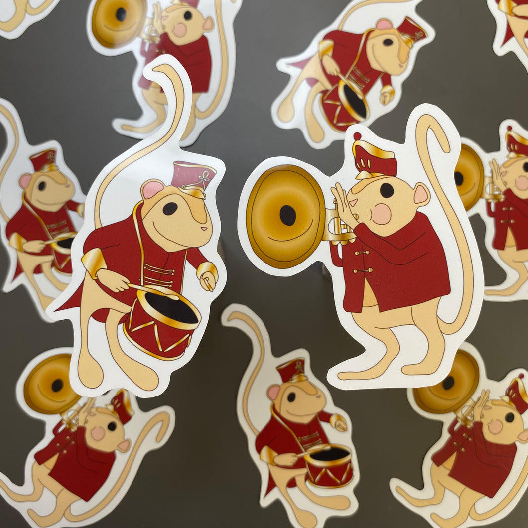 Circus Mice Glossy Stickers