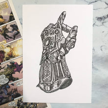 Load image into Gallery viewer, Infinity Glove Dot Work Art Print
