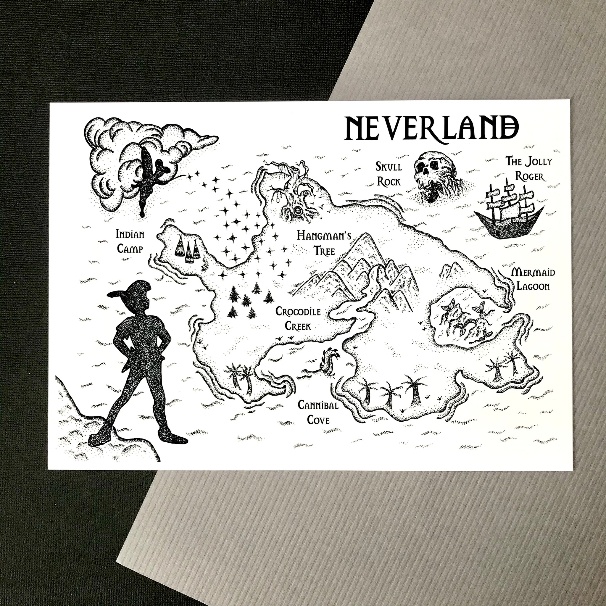 neverland map printable