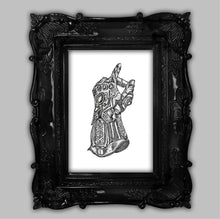 Load image into Gallery viewer, Infinity Glove Dot Work Art Print
