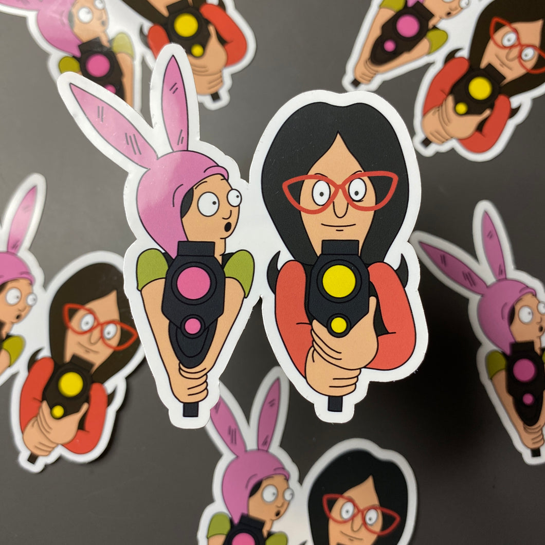 Laser Linda and Louise Glossy Sticker