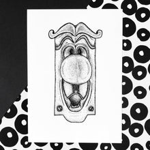 Load image into Gallery viewer, Talking Doorknob Dot Work Art Print
