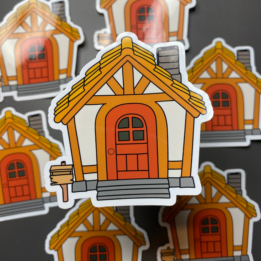 Villager House Glossy Sticker